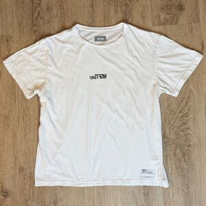 MSFTSrep Logo T-Shirt Abstract Back Graphic White Large Minimalist Tee